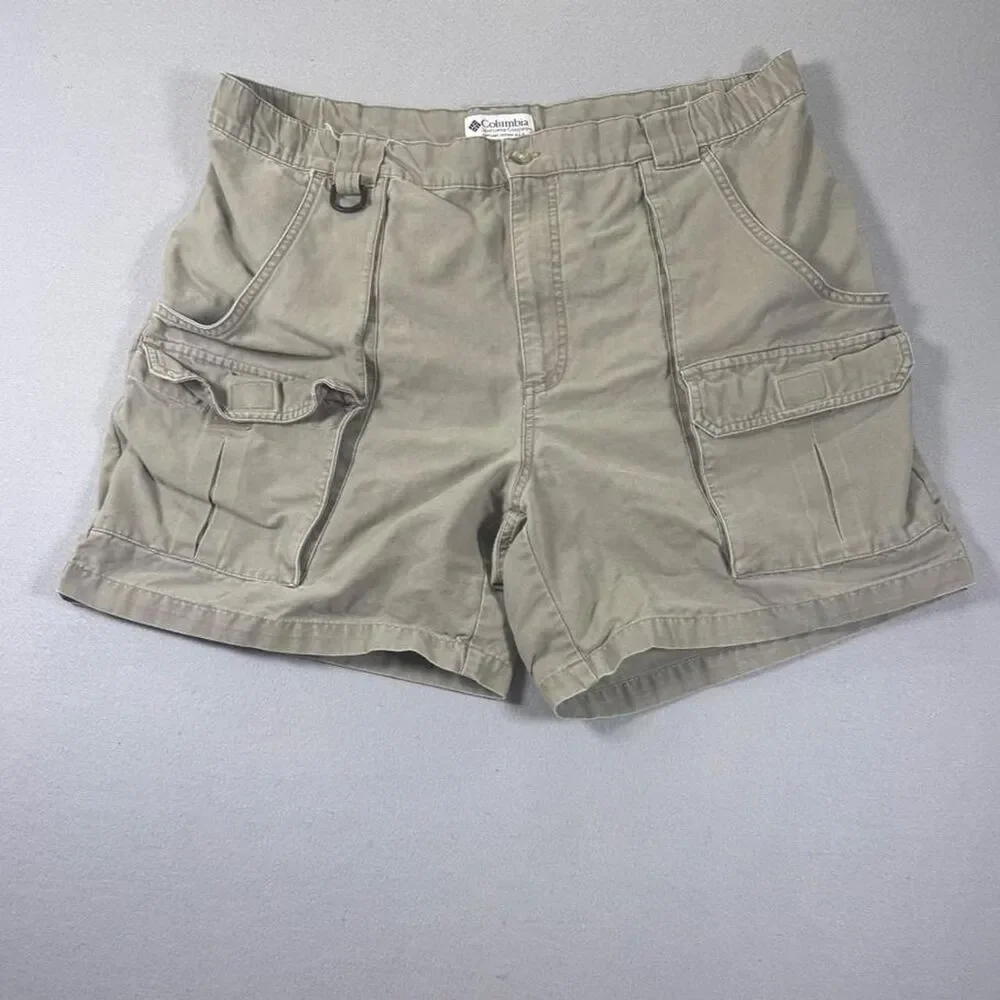 Columbia-sportswear Men's Tan and Cream Shorts